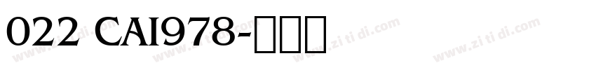 022 CAI978字体转换
